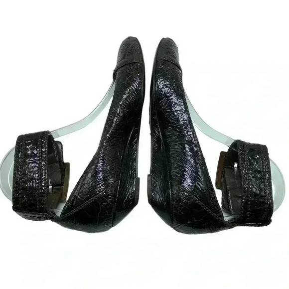 Stella McCartney wedge kitten heel ankle strap brown vegan balletcore - Picture 4 of 8